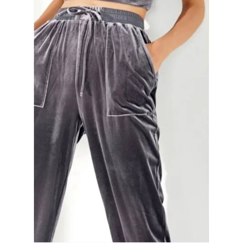 House of Harlow 1960 Velour Women's Small Gray Comfy Lounge Pants/Joggers
